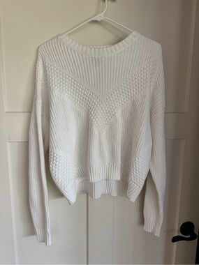 H & M Divided White Knit Sweater